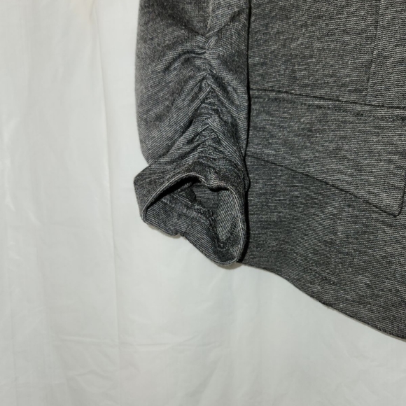 Charcoal Heather Ruched Sleeve Blazer - Picture 3 of 4